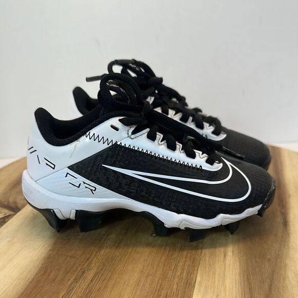 NIKE Vapor Edge Shark 2 Low Football Cleats Black White Shoes Sneakers 10C 10 - Picture 1 of 10